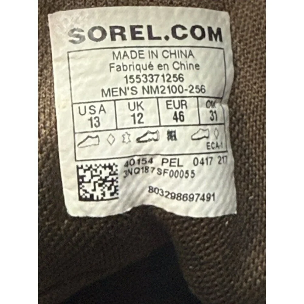 Sorel Ankeny Hiker Mens 13 Brown Leather Outdoors Trail Lace Up Boots NM2100-256